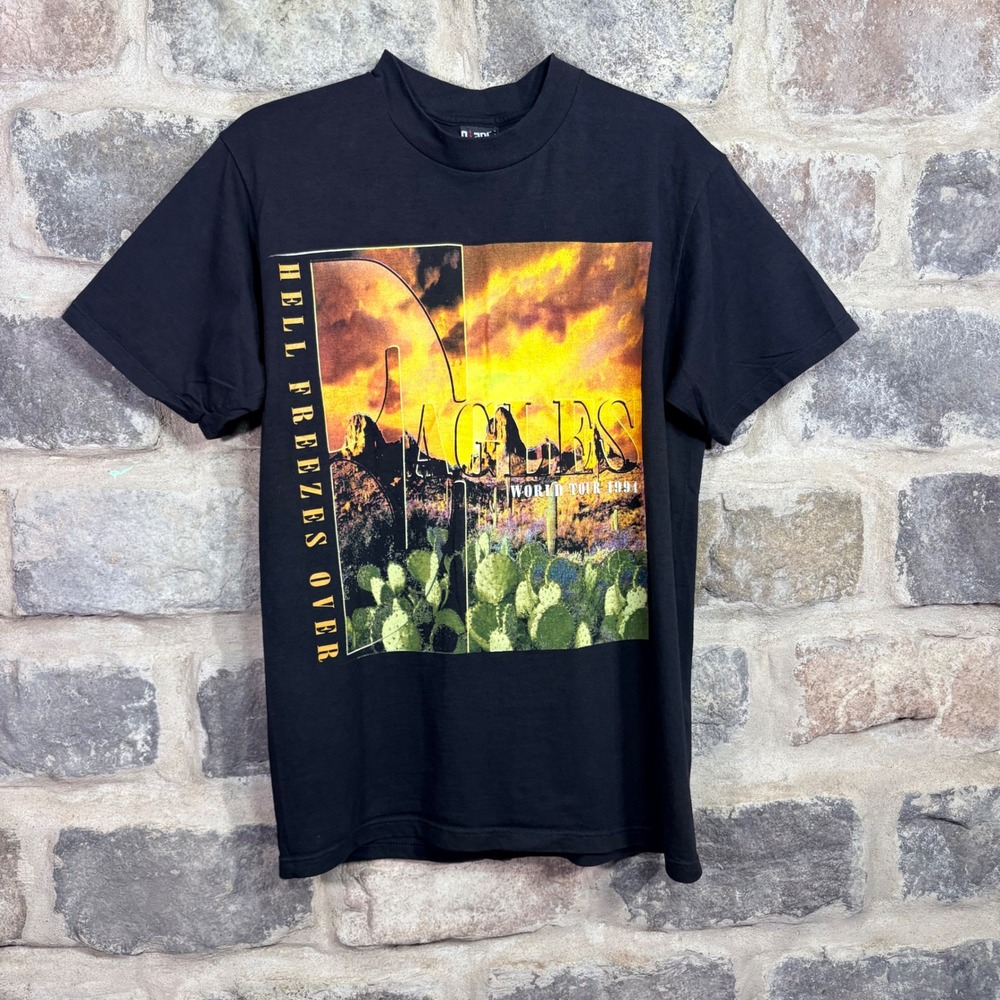 Vintage 1994 Eagles Hell Freezes Over World Tour T-Shirt Giant Tultex Black L